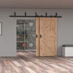 ΔΙΠΛΟΣ ΜΗΧΑΝΙΣΜΟΣ ΠΟΡΤΑΣ ΑΧΥΡΩΝΑ 200cm/300cm ΜΑΥΡΟ Φ.70